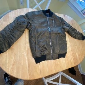 Green bomber jacket
